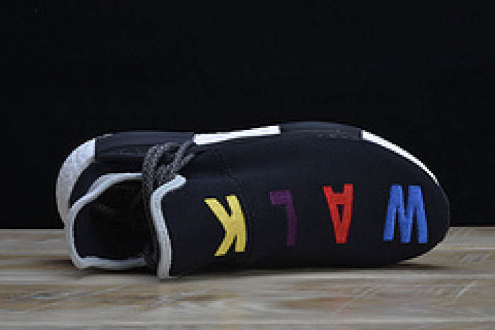 pharrell x  nmd hu tri-color black running shoes 114970010