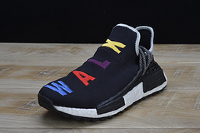 pharrell x  nmd hu tri-color black running shoes 114970010
